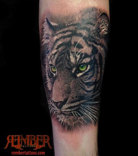 Rember, Dark Age Tattoo Studio - Black and Grey Realism Tiger